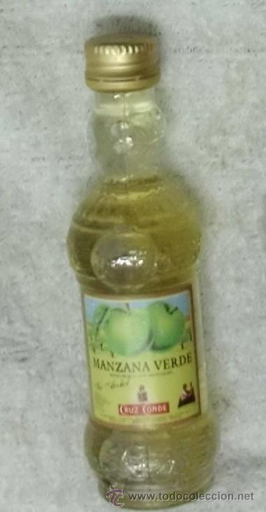 Coleccionismo de vinos y licores: BOTELLIN LICOR MANZANA VERDE CRUZ CONDE. CORDOBA RF-1430