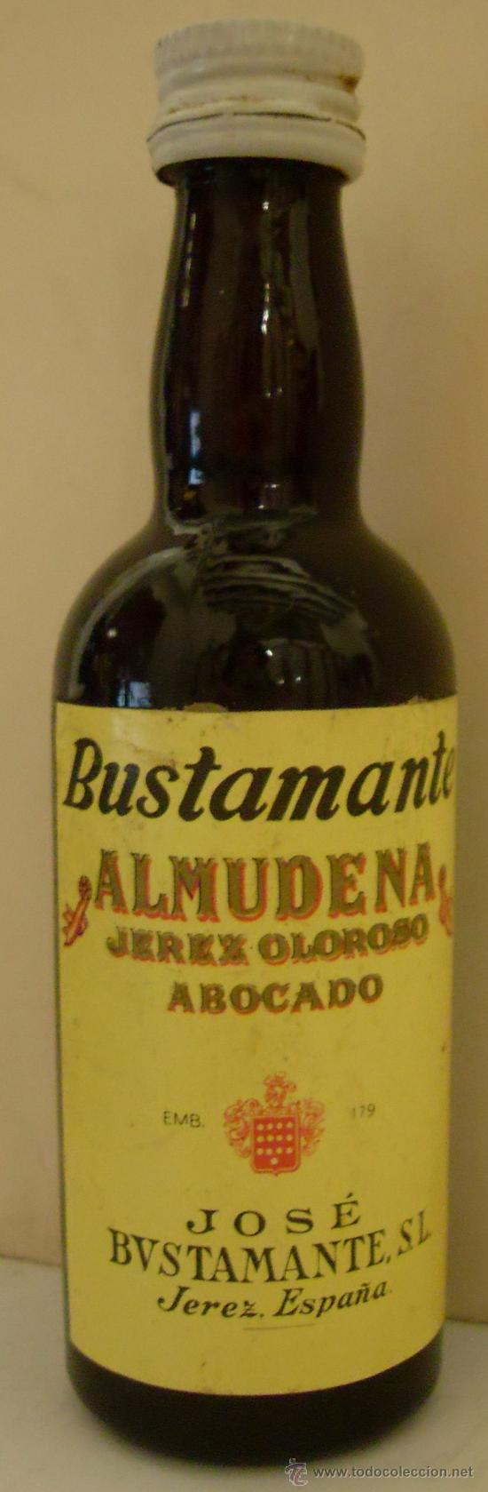 Sammlung von Weinen und Lik&ouml;ren: BOTELLIN DE VINODE JEREZ OLOROSO ABOCADO ALMUDENA. BODEGAS JOSE BUSTAMANTE S.L. JEREZ DE LA FRA.