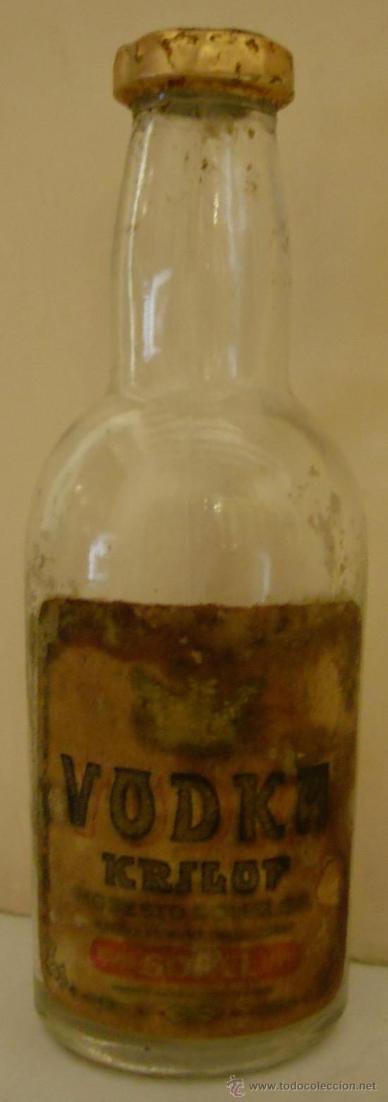 Sammlung von Weinen und Lik&ouml;ren: BOTELLIN DE VODKA KRISLOF. DESTILERIAS SOREL. ARENYS DE MUNT, BARCELONA.