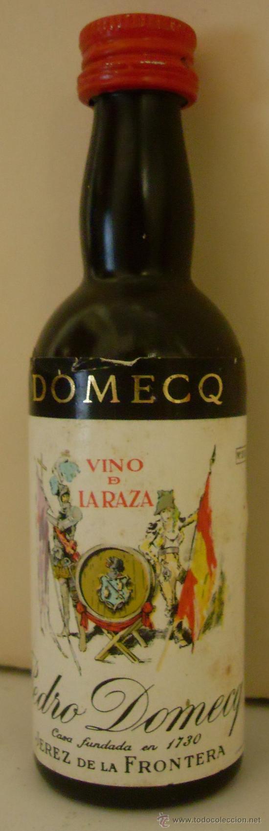 Sammlung von Weinen und Lik&ouml;ren: BOTELLIN DE VINO OLOROSO DE RAZA. BODEGAS PEDRO DOMECQ. JEREZ DE LA FRA. CADIZ.