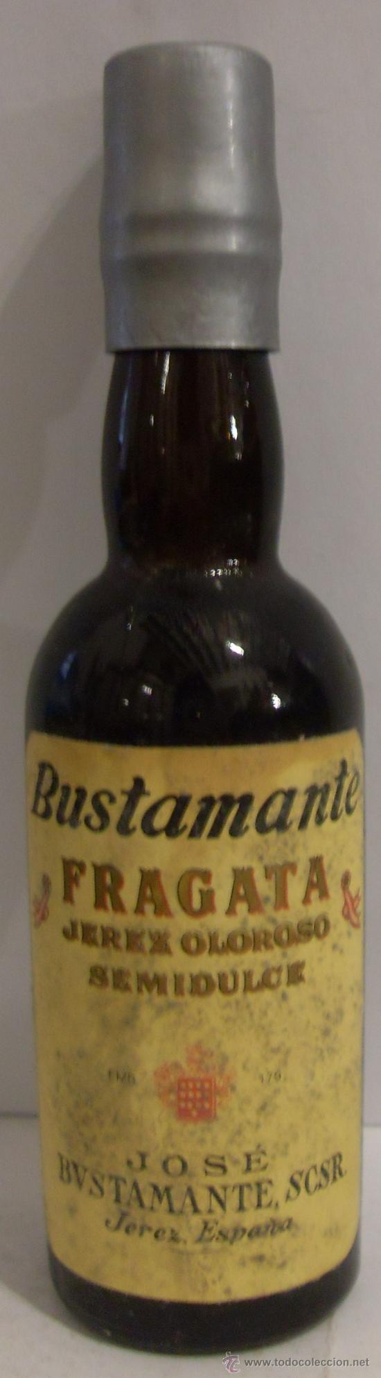 Sammlung von Weinen und Lik&ouml;ren: BOTELLIN DE VINO DE JEREZ OLOROSO FRAGATA. BODEGAS JOSE BUSTAMANATE. JEREZ DE LA FRA. CADIZ.