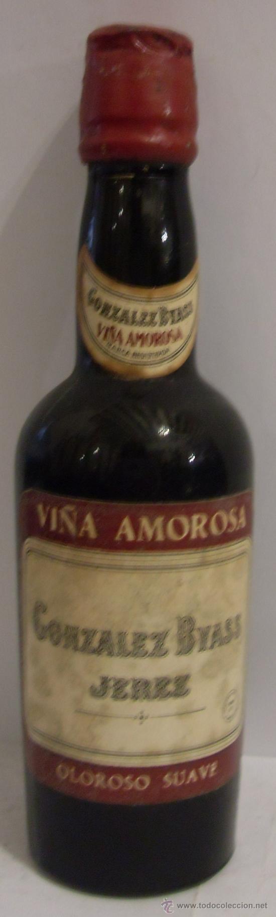 Sammlung von Weinen und Lik&ouml;ren: BOTELLIN DE VINO DE JEREZ OLOROSO VI&Ntilde;A AMOROSA. BODEGAS GONZALEZ BYASS. JEREZ DE LA FRA. CADIZ.