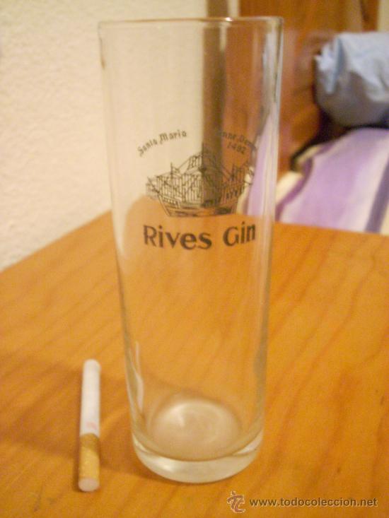 Coleccionismo de vinos y licores: Vaso de tubo, de Rives Gin. Nao Santa Mar&iacute;a. Nuevo.