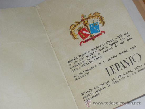 Coleccionismo de vinos y licores: GONZALEZ BYASS , BRANDY LEPANTO, XEREZ. LIBRO PUBLICITARIO.