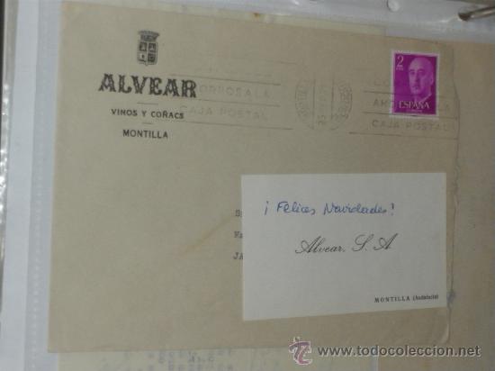 Collection of wines and liquors: ALVEAR , VINOS Y CO&Ntilde;ACS. MONTILLA CORDOBA. FELICITACION NAVIDE&Ntilde;A.
