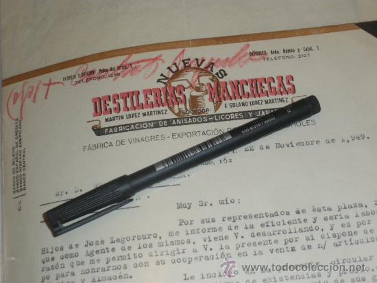 Collection of wines and liquors: NUEVAS DESTILERIAS MANCHEGAS, ALBACETE 1949.