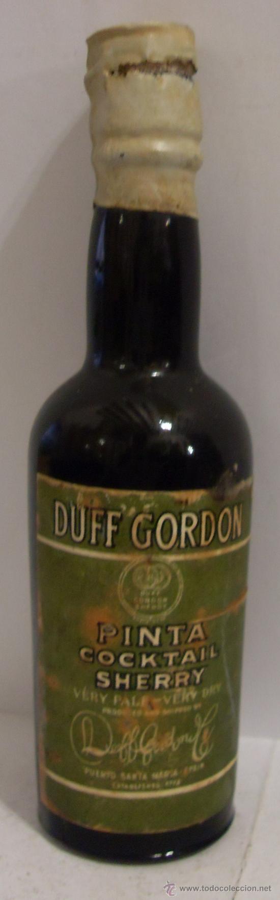 Collectionnisme de vins et liqueurs: BOTELLIN DE VINO VERY DRY PINTA. BODEGAS DUFF GORDON. EL PUERTO DE SANTA M&ordf;, CADIZ.