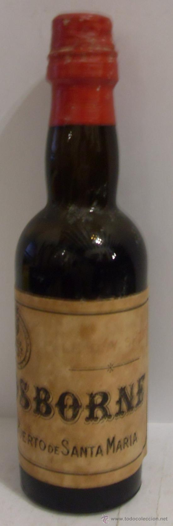 Collectionnisme de vins et liqueurs: BOTELLIN DE VINO EXTRA PALE DRY SHERRY. BODEGAS OSBORNE. EL PUERTO DE SANTA M&ordf;, CADIZ.