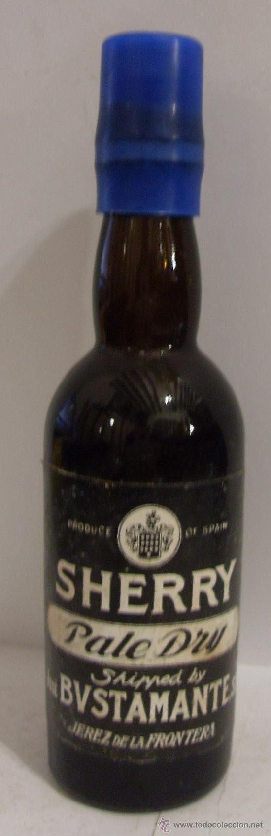Collectionnisme de vins et liqueurs: BOTELLIN DE VINO EXTRA PALE DRY. BODEGAS JOSE BUSTAMANTE. JEREZ DE LA FRONTERA, CADIZ.