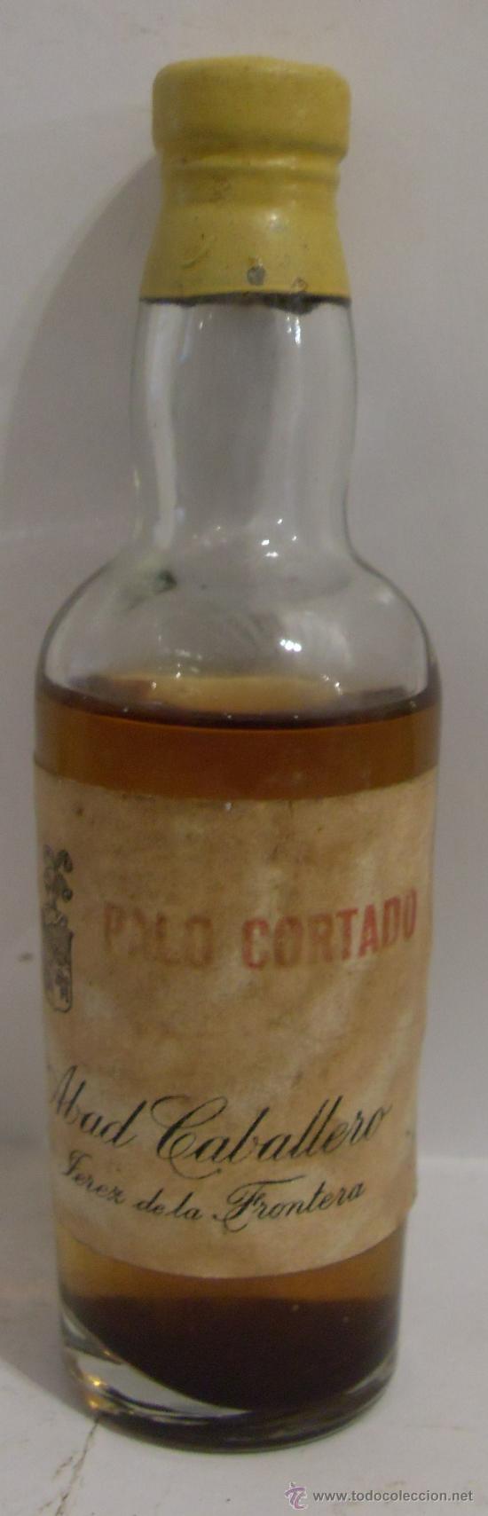 Collectionnisme de vins et liqueurs: BOTELLIN DE VINO PALO CORTADO. BODEGAS ABAD CABALLERO. JEREZ DE LA FRA, CADIZ.
