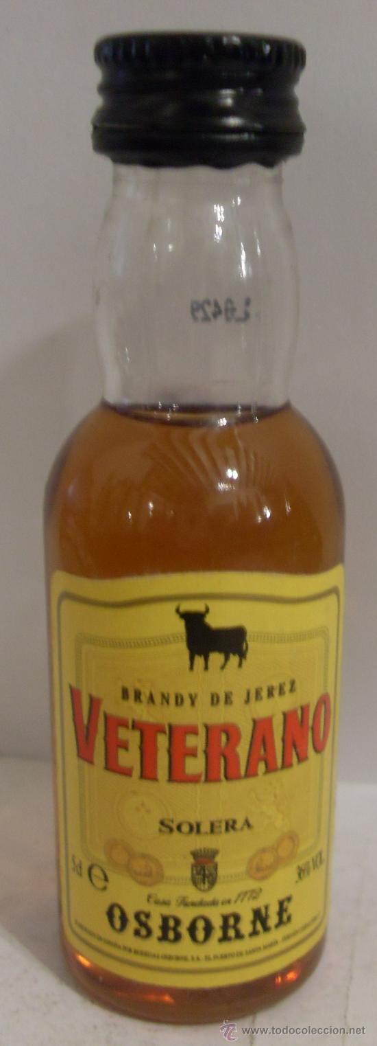 Collectionnisme de vins et liqueurs: BOTELLIN DE BRANDY DE JEREZ SOLERA. BODEGAS OSBORNE. EL PUERTO DE SANTA M&ordf;, CADIZ.