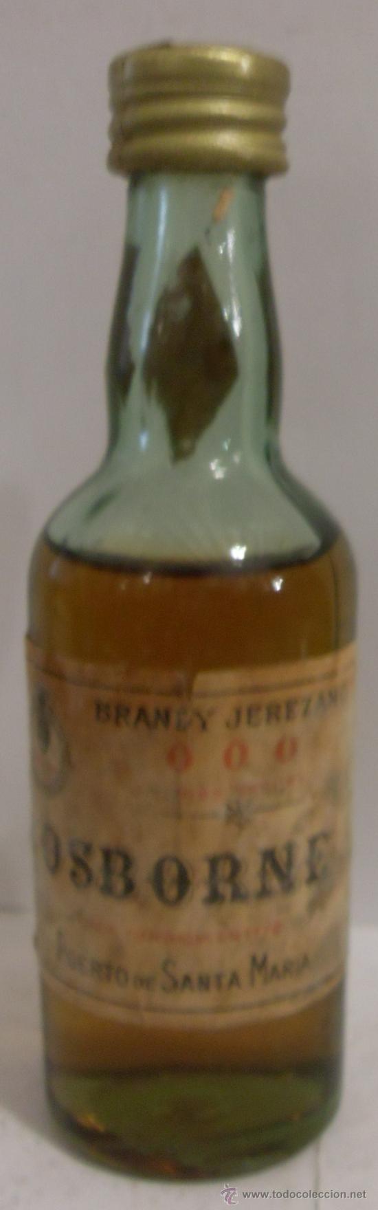 Collectionnisme de vins et liqueurs: BOTELLIN DE BRANDY DE JEREZ TRES CEROS. BODEGAS OSBORNE. EL PUERTO DE SANTA M&ordf;, CADIZ.