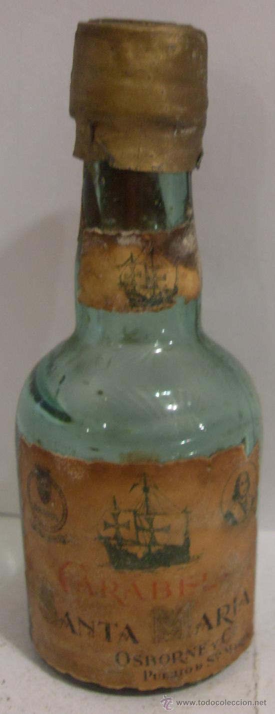 Collectionnisme de vins et liqueurs: BOTELLIN DE BRANDY DE JEREZ CARABELA SANTA MARIA. BODEGAS OSBORNE. EL PUERTO DE SANTA M&ordf;, CADIZ.