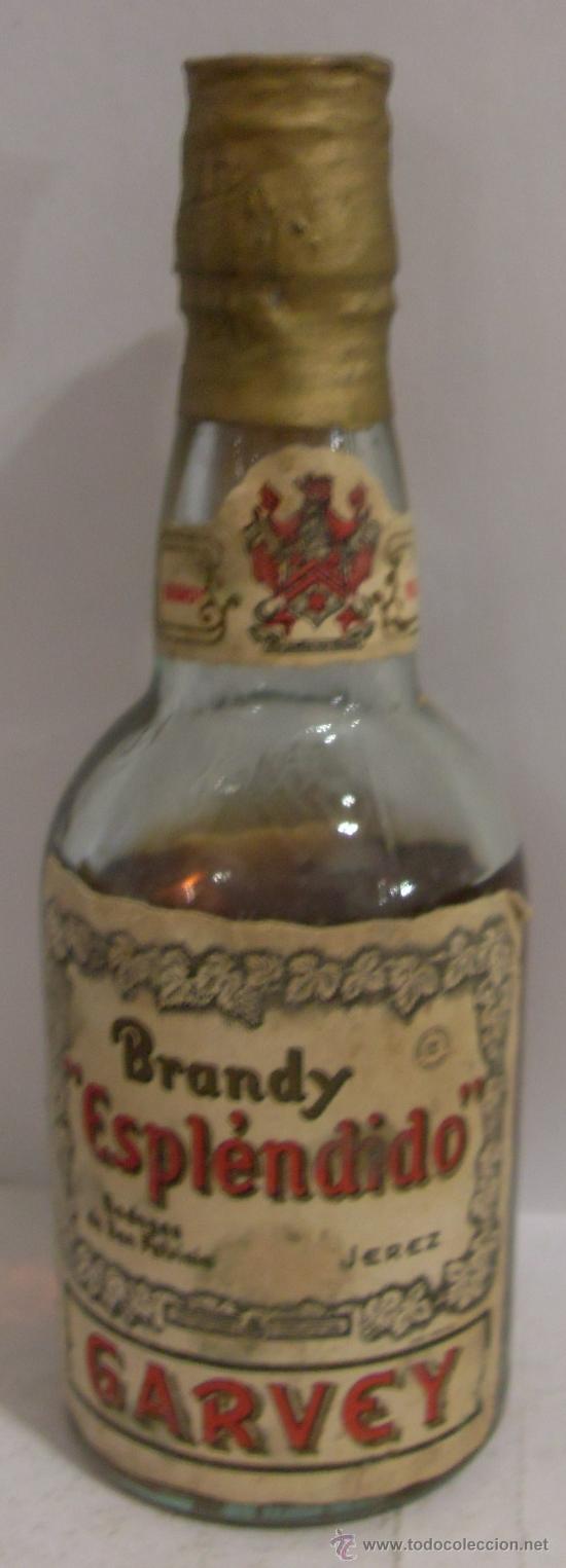Collectionnisme de vins et liqueurs: BOTELLIN DE BRANDY DE JEREZ ESPLENDIDO. BODEGAS GARVEY. JEREZ DE LA FRONTERA, CADIZ.