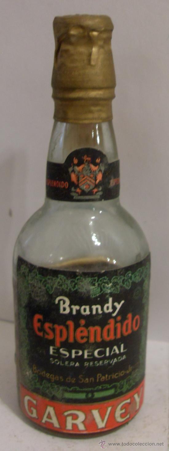 Collectionnisme de vins et liqueurs: BOTELLIN DE BRANDY DE JEREZ ESPLENDIDO ESPECIAL. BODEGAS GARVEY. JEREZ DE LA FRONTERA, CADIZ.