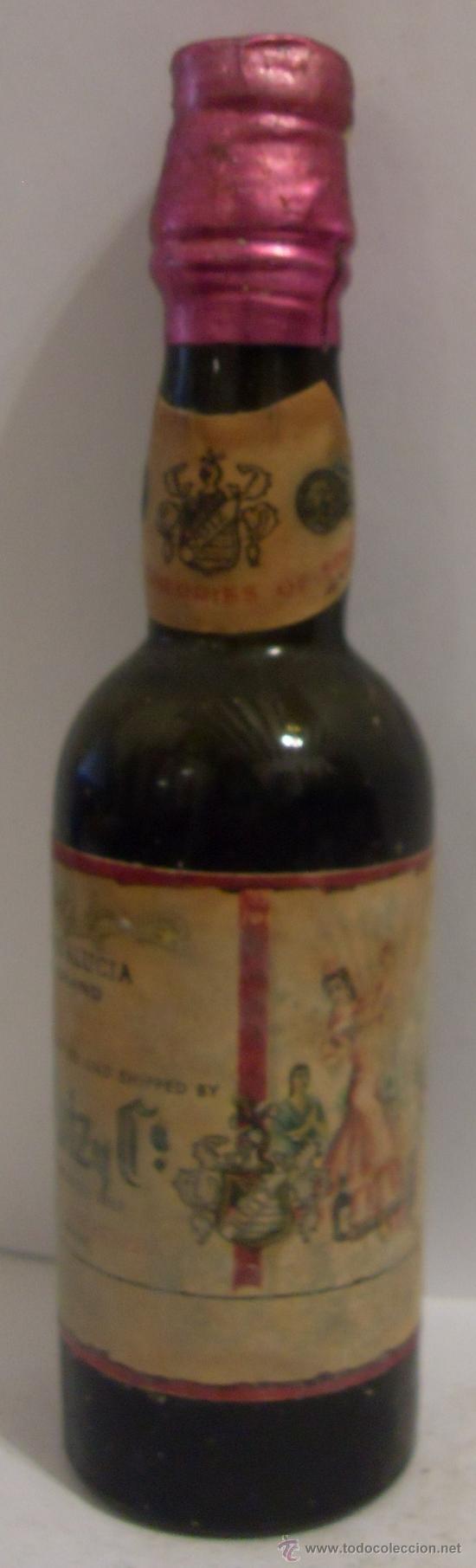 Sammlung von Weinen und Lik&ouml;ren: BOTELLIN DE VINO DE JEREZ CREAM. BODEGAS J. RUIZ Y C&ordf;. JEREZ DE LA FRA, CADIZ.