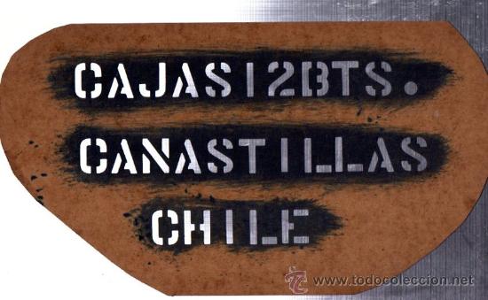 Colecionismo de vinhos e licores: PLANTILLA PUBLICIDAD CAJA VINO, CANASTILLAS, CHILE