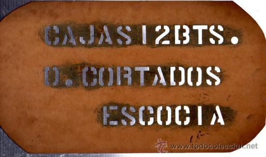 Colecionismo de vinhos e licores: PLANTILLA PUBLICIDAD CAJA VINO, CORTADOS, ESCOCIA, 30 POR 17CM