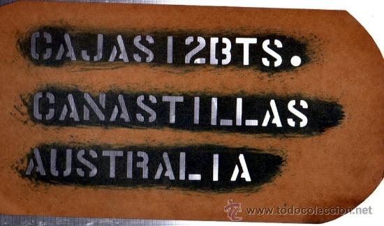 Sammlung von Weinen und Lik&ouml;ren: PLANTILLA PUBLICIDAD CAJA VINO, CANASTILLAS, AUSTRALIA