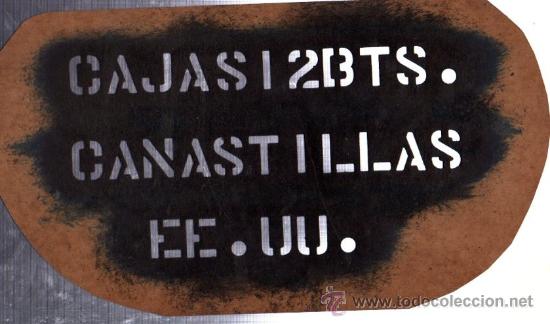 Sammlung von Weinen und Lik&ouml;ren: PLANTILLA PUBLICIDAD CAJA VINO, CANASTILLAS, EE.UU., 30 POR 17CM