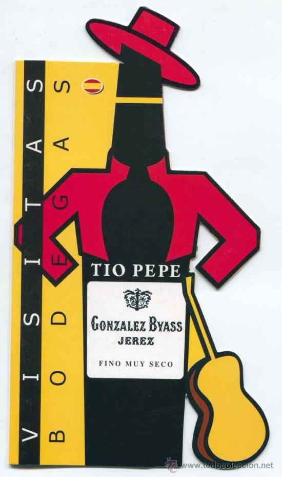 Collection of wines and liquors: folleto propaganda bodegas Gonzalez Byass -Tio Pepe - Jerez de la Frontera