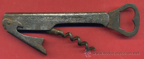 Sammlung von Weinen und Lik&ouml;ren: ABRIDOR Y SACACORCHOS , PUBLICIDAD CO&Ntilde;AC CENTURION , VERGARA JEREZ , ANTIGUO , ORIGINAL , V4