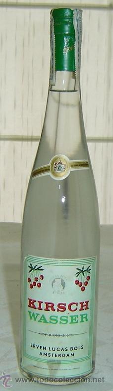 Coleccionismo de vinos y licores: KIRSCH WASSER-ERVEN LUCAS BOLS AMSTERDAM-LLENA SIN ESTRENAR 7,5*36 cms.ANTIGUA