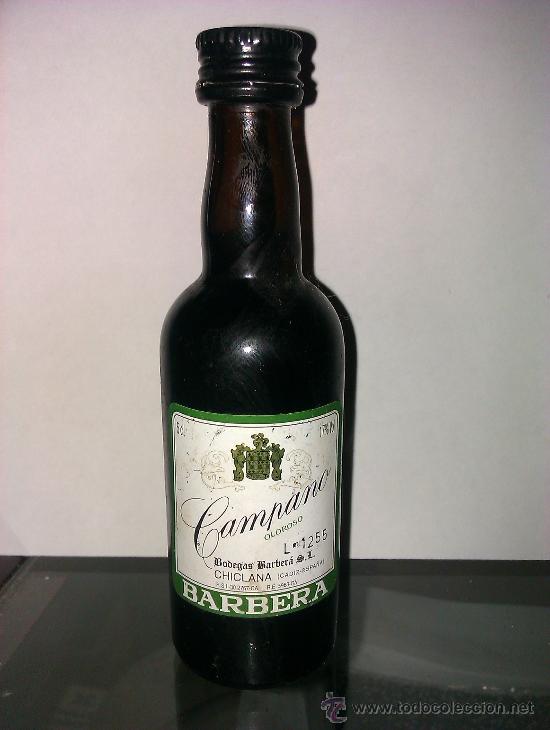 Sammlung von Weinen und Lik&ouml;ren: BOTELLIN CAMPANO OLOROSO. BODEGAS BARBERA. CHICLANA.
