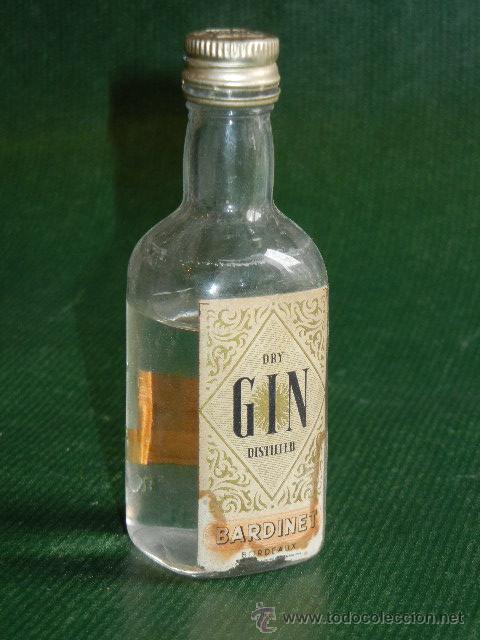 Coleccionismo de vinos y licores: ANTIGUO BOTELLIN GINEBRA BARDINET