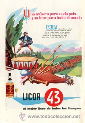 Collection of wines and liquors: P&aacute;gina Publicidad Original *LICOR 43 - ESCOCIA* -- A&ntilde;o 1960