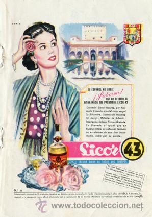 Collection of wines and liquors: P&aacute;gina Publicidad Original *LICOR 43 &middot; GRANADA* Agencia Publicidad LANZA - A&ntilde;o 1956