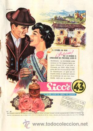 Collection of wines and liquors: P&aacute;gina Publicidad Original *LICOR 43 &middot; GUADALAJARA* Agencia Publicidad LANZA - A&ntilde;o 1957