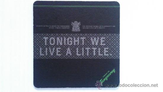 Coleccionismo de vinos y licores: POSAVASOS GINEBRA TANQUERAY. DOBLE CARA