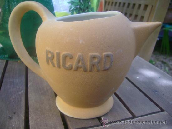 Coleccionismo de vinos y licores: jarra picher bar ricard ceramica francia ricard