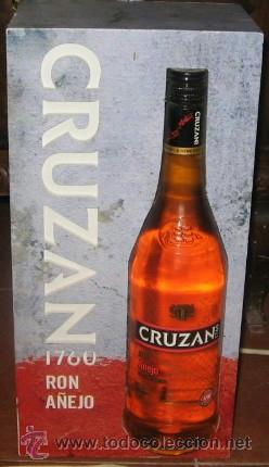Coleccionismo de vinos y licores: ANUNCIO LUMINOSO DE CRUZAN 1760, RON A&Ntilde;EJO