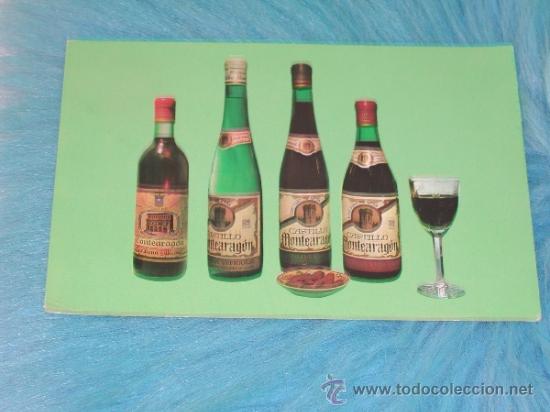 Coleccionismo de vinos y licores: Postal VINOS MONTEARAGON de los a&ntilde;os 70.