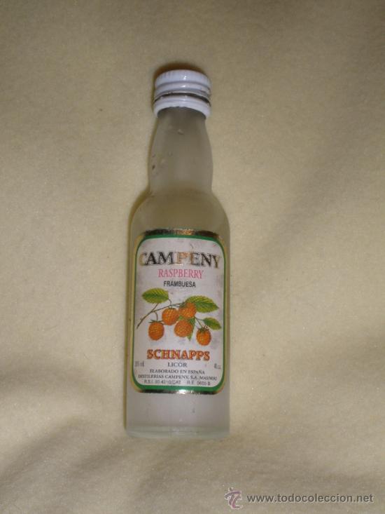 Coleccionismo de vinos y licores: BOTELLA MINIATURA - BOTELLIN LICOR - CAMPENY - FRAMBUESA
