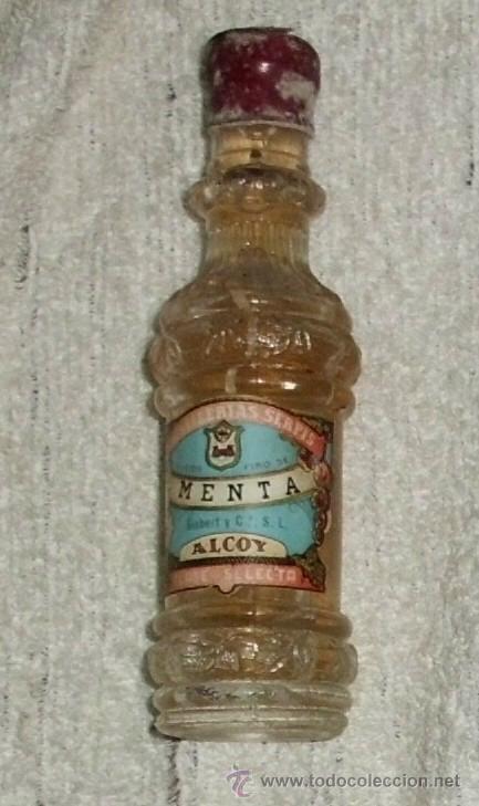 Coleccionismo de vinos y licores: BOTELLIN LICOR FINO DE MENTA. DESTILERIA SERPIS. ALCOY    RF-2358