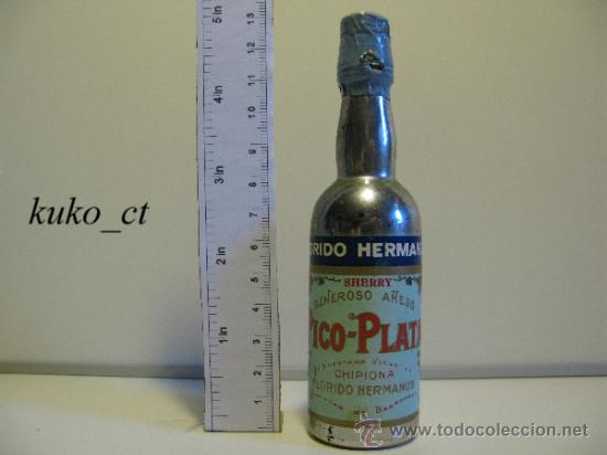 Sammlung von Weinen und Lik&ouml;ren: BOTELLITA BOTELLIN SHERRY GENEROSO PICO - PLATA BODEGAS FLORIDO HERMANOS