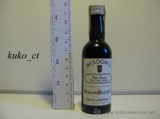 Sammlung von Weinen und Lik&ouml;ren: BOTELLITA BOTELLIN FINO PALMA SHERRY WISDOM&acute;S BODEGAS WISDOM