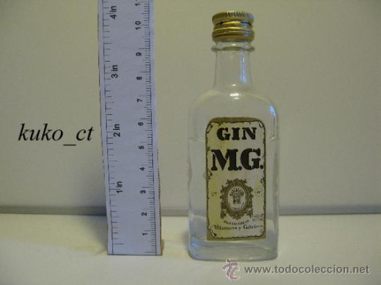 Sammlung von Weinen und Lik&ouml;ren: BOTELLITA BOTELLIN GIN MG DESTILERIAS VILLANUEVA Y GELTRU