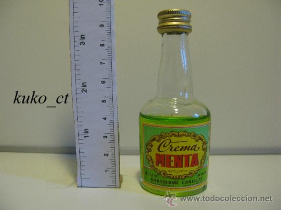 Sammlung von Weinen und Lik&ouml;ren: BOTELLITA BOTELLIN CREMA DE MENTA DESTILERIAS BARTOLOME CA&Ntilde;ELLAS