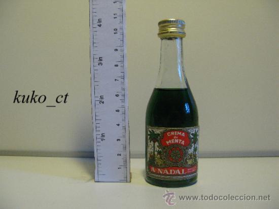 Sammlung von Weinen und Lik&ouml;ren: BOTELLITA BOTELLIN CREMA DE MENTA DESTILERIAS NADAL MALLORCA