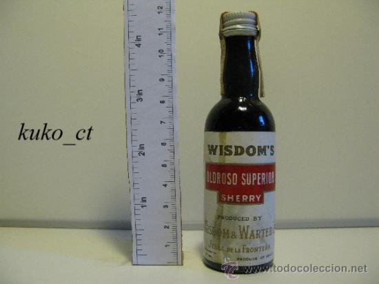 Sammlung von Weinen und Lik&ouml;ren: BOTELLITA BOTELLIN OLOROSO SUPERIOR SHERRY BODEGAS WISDOM