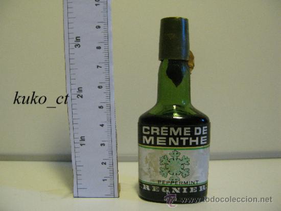 Sammlung von Weinen und Lik&ouml;ren: BOTELLITA BOTELLIN CREME MENTHE PEPPERMINT REGNIER COINTREAU