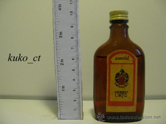 Collection of wines and liquors: BOTELLITA BOTELLIN PONCHE DESTILERIAS ORTE