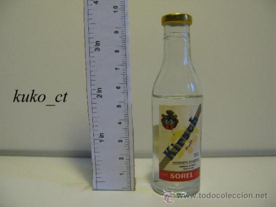 Collection of wines and liquors: BOTELLITA BOTELLIN VODKA KIRSCH DESTILERIAS SOREL