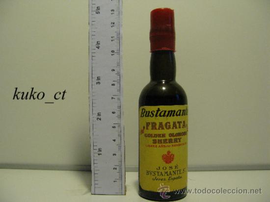 Collectionnisme de vins et liqueurs: BOTELLITA BOTELLIN GOLDEN OLOROSO SHERRY FRAGATA DESTILERIAS JOSE BUSTAMANTE