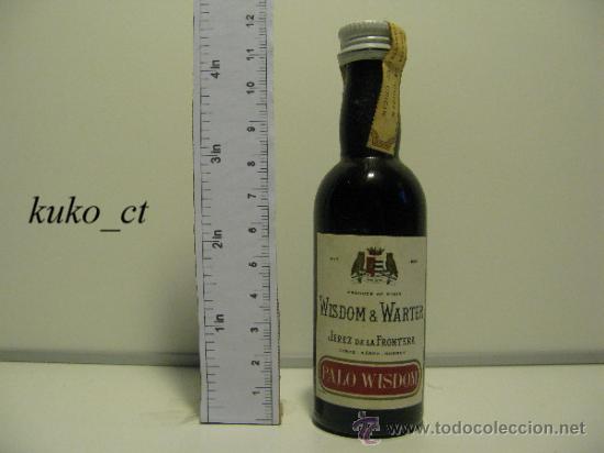 Collectionnisme de vins et liqueurs: BOTELLITA BOTELLIN JEREZ DE PALO PALO WISDON DESTILERIAS WISDOM WARTER