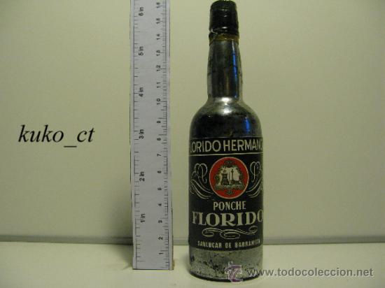 Collectionnisme de vins et liqueurs: BOTELLITA BOTELLIN PONCHE FLORIDO DESTILERIAS FLORIDO HERMANOS